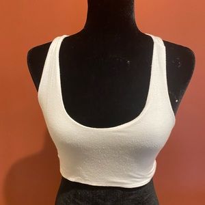 Cutest white crop tank top